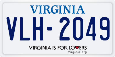 VA license plate VLH2049