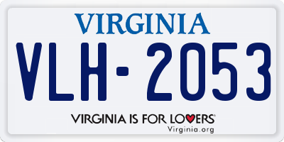 VA license plate VLH2053