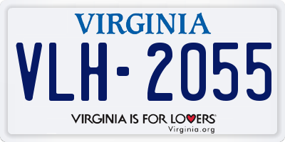 VA license plate VLH2055