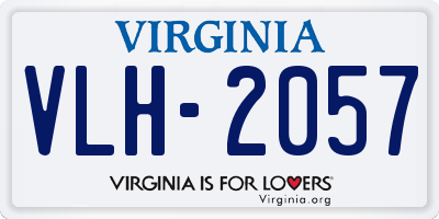 VA license plate VLH2057