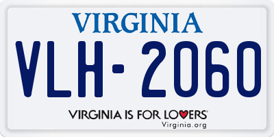 VA license plate VLH2060