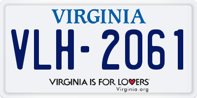 VA license plate VLH2061