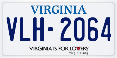 VA license plate VLH2064