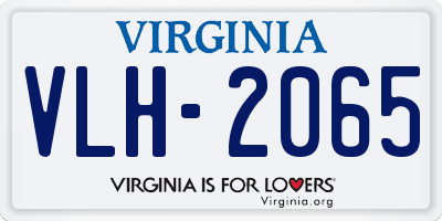VA license plate VLH2065