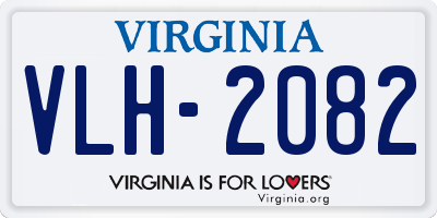 VA license plate VLH2082