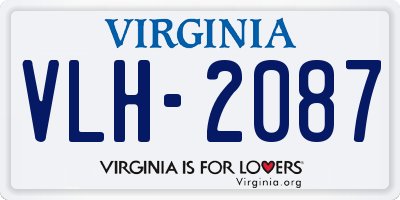 VA license plate VLH2087