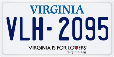 VA license plate VLH2095