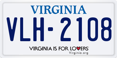 VA license plate VLH2108