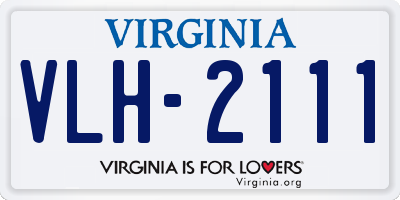 VA license plate VLH2111
