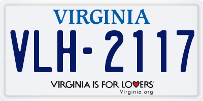 VA license plate VLH2117