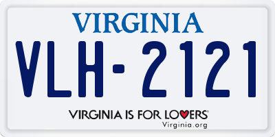 VA license plate VLH2121