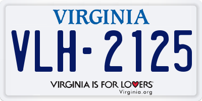VA license plate VLH2125