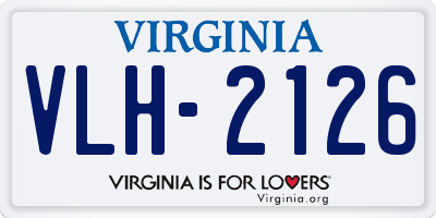 VA license plate VLH2126