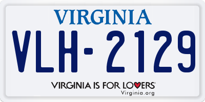 VA license plate VLH2129