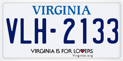 VA license plate VLH2133