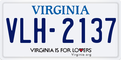 VA license plate VLH2137