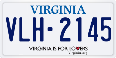VA license plate VLH2145