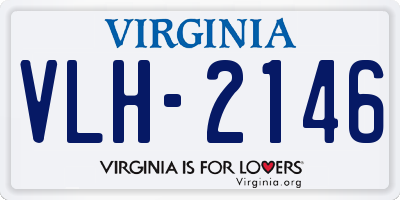 VA license plate VLH2146