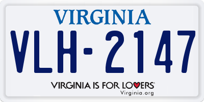 VA license plate VLH2147