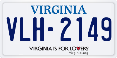VA license plate VLH2149