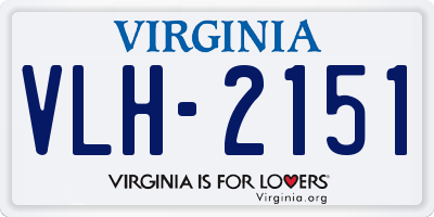 VA license plate VLH2151