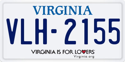 VA license plate VLH2155