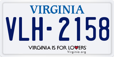 VA license plate VLH2158