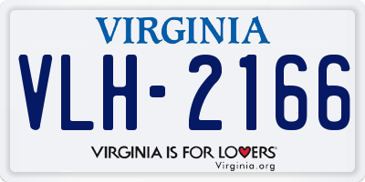 VA license plate VLH2166