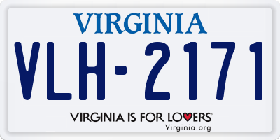 VA license plate VLH2171