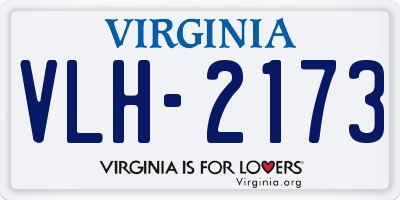 VA license plate VLH2173