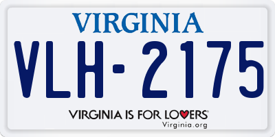 VA license plate VLH2175