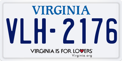 VA license plate VLH2176