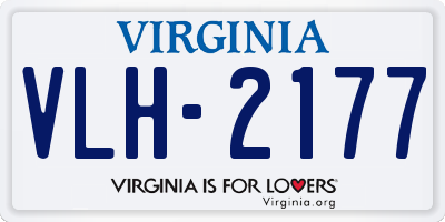 VA license plate VLH2177