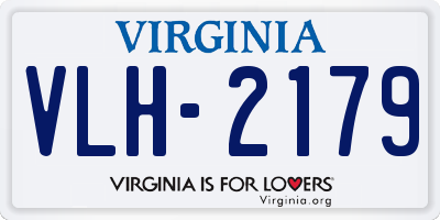 VA license plate VLH2179