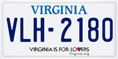 VA license plate VLH2180