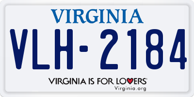 VA license plate VLH2184
