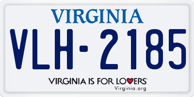 VA license plate VLH2185