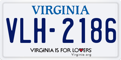 VA license plate VLH2186
