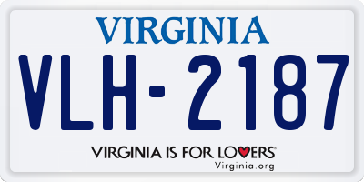 VA license plate VLH2187
