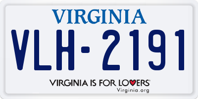 VA license plate VLH2191