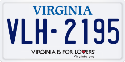VA license plate VLH2195