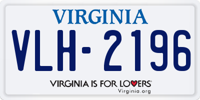 VA license plate VLH2196