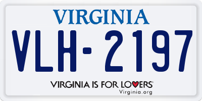 VA license plate VLH2197