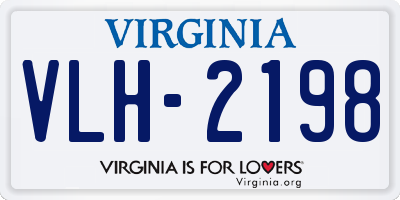 VA license plate VLH2198
