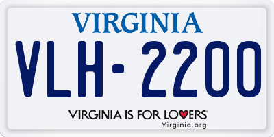 VA license plate VLH2200