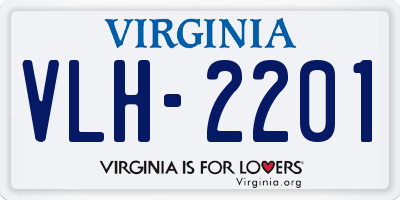 VA license plate VLH2201