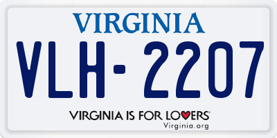 VA license plate VLH2207