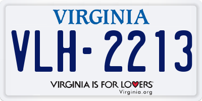 VA license plate VLH2213