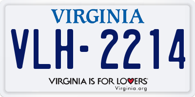 VA license plate VLH2214