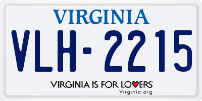 VA license plate VLH2215